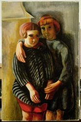 Két gyermek (olaj, vászon)