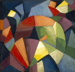 Szinkrómia, 1914 körül (olaj, kompozíciós karton)