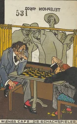Bécsi kávézó: A sakkozók Wiener Café: A sakkozók, 1911.