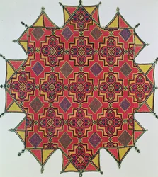 Textil geometrikus mintával (kézimunka)