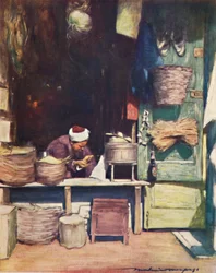"A Seed Stall, Delhi", 1903