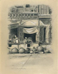 Bazár Delhiben, 1903
