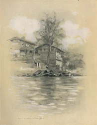 Folyólakás Srinagarban, 1903