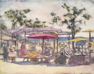 "The Scarlet Umbrella", 1887, 1901