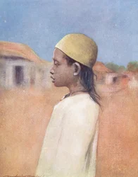 A világ gyermekei: Cingalese, kora reggel (színes litográfia)