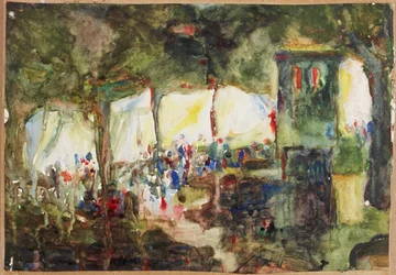A vásár (akvarell papíron)