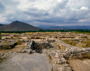 Mükén művészet: a mükénéi fellegvár fürdői, Tiryns A város, ie 1200 körül. Görögország