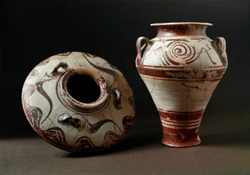 Mükénéi művészet: kerámiavázák. Kr. e. 1400. Agóra Múzeum, Athén, Görögország