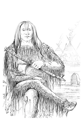A feketelábú nemzet főnöke, 1841.