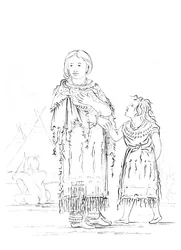 Amerikai indián nő és gyermek, 1841.
