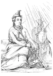 Black Moccasin, a Minnetarees főnökének portréja, 1841