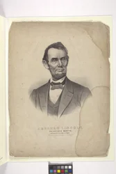 Abraham Lincoln (kézzel színezett litográfia)