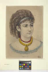 Lottie (kézzel színezett litográfia)
