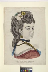New York Beauty/The Vignette (kézzel színezett litográfia)
