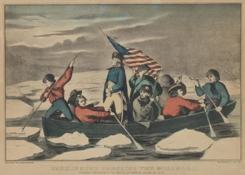 Washington átkelt a Delaware-en a trentoni csatát megelőző estén, 1776. december 5.