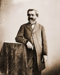 Giuseppe Verdi, zenész 1813-1901 portréja (fotó)