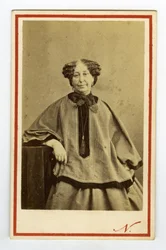 George Sand író (1804-1876) (Aurore Dupin), Dudevant bárónő portréja. Névjegykártya