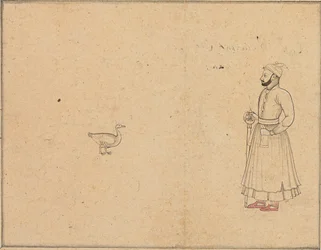 Raja Balwant Dev Singh és egy hattyú, 1750-55 körül