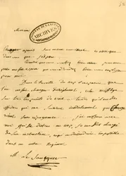 Napóleon levele Le Saucquer háborús hivatalnoknak, 1791. június 3., 1921.