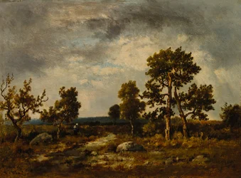 Ösvény a Viperák tava közelében, Fontainebleau-erdő, c. 1860-as évek.