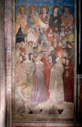 A kiválasztottak feltámadása (Dante Isteni színjátékából) – Freskó, 1360 körül