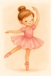 Álmodozó rózsaszín balerina