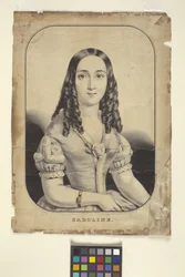 Caroline (kézzel színezett litográfia)