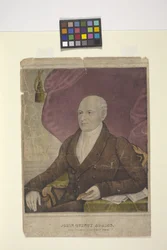 John Quincy Adams (kézzel színezett litográfia)