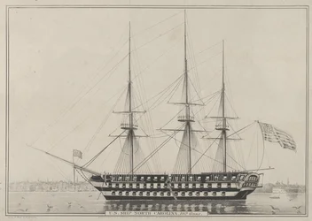 Amerikai Egyesült Államok Hajó North Carolina, 102 Guns, 1843., 1843.