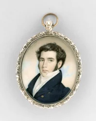 Férfi portréja, 1825 körül (akvarell elefántcsonton