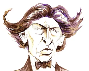 Ferruccio Busoni - színes karikatúra