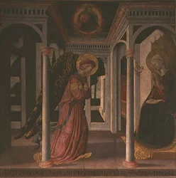 Az Angyali üdvözlet (tempera a panelen)
