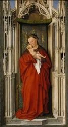 Szűz és gyermek egy fülkében, kb. 1500.