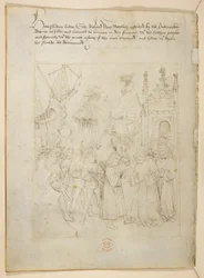Pamut Julius E. IV, art. 6, The Beauchamp Pageants, 1483 körül (tinta pergamen)