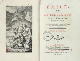 Jean-Jacques Rousseau előképe Emile számára, 1762