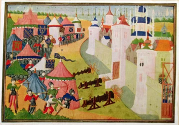 Harl 4379 f.83v Támadás a kalózok észak-afrikai fellegvára ellen (Mahedia) a 