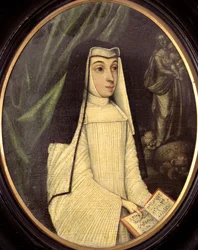 Mary Barbara Huddleston (1708-87) az Ágoston-i Kanonusok rendjének apácája szokásában a bruges-i angol kolostorban, 1727 körül