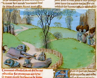 Ms. Royal, 15 E.IV. 187. év: Éhínség miatti halálesetek, Jean de Wavrin „Chroniques d