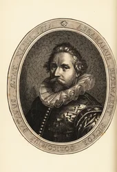 Abraham Bloemaert holland festő és nyomdász, rézkarc és metsző, haarlemi manierista portréja