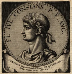 I. Constans római császár portréja.