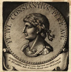 Constantius római császár portréja II.