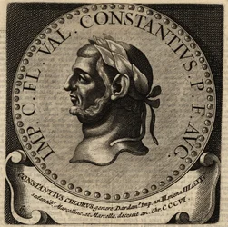 I. Constantius római császár portréja.