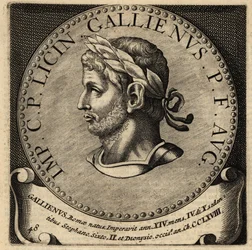 Gallienus római császár portréja.