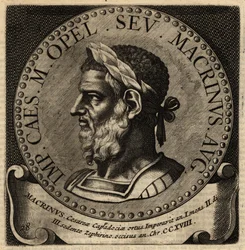 Macrinus római császár portréja.