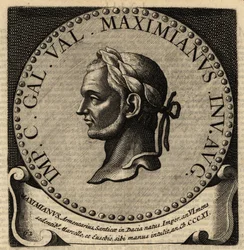 Maximianus római császár portréja.