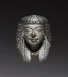 Bronz hegy egy "Shawabty-kötegből": Fej, a 18.-19. dinasztia vége, ie 1336-1256 körül
