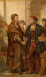 Albrecht Dürer Quinten Massijs látogatása (olaj, vászon)