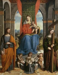 Madonna és gyermek galíciai Szent Jakabbal és Szent Ilonával