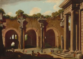 Konstantin-bazilika dór oszlopsorral, 16851690.