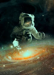 Űrhajós a Galaxis felett